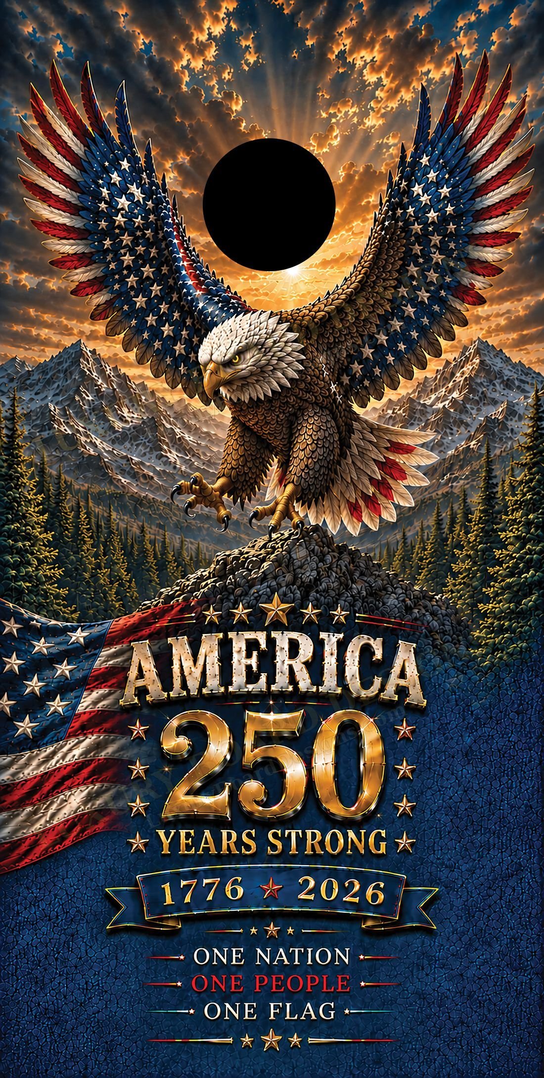 PAT-001 Soaring Freedom LBD cornhole design