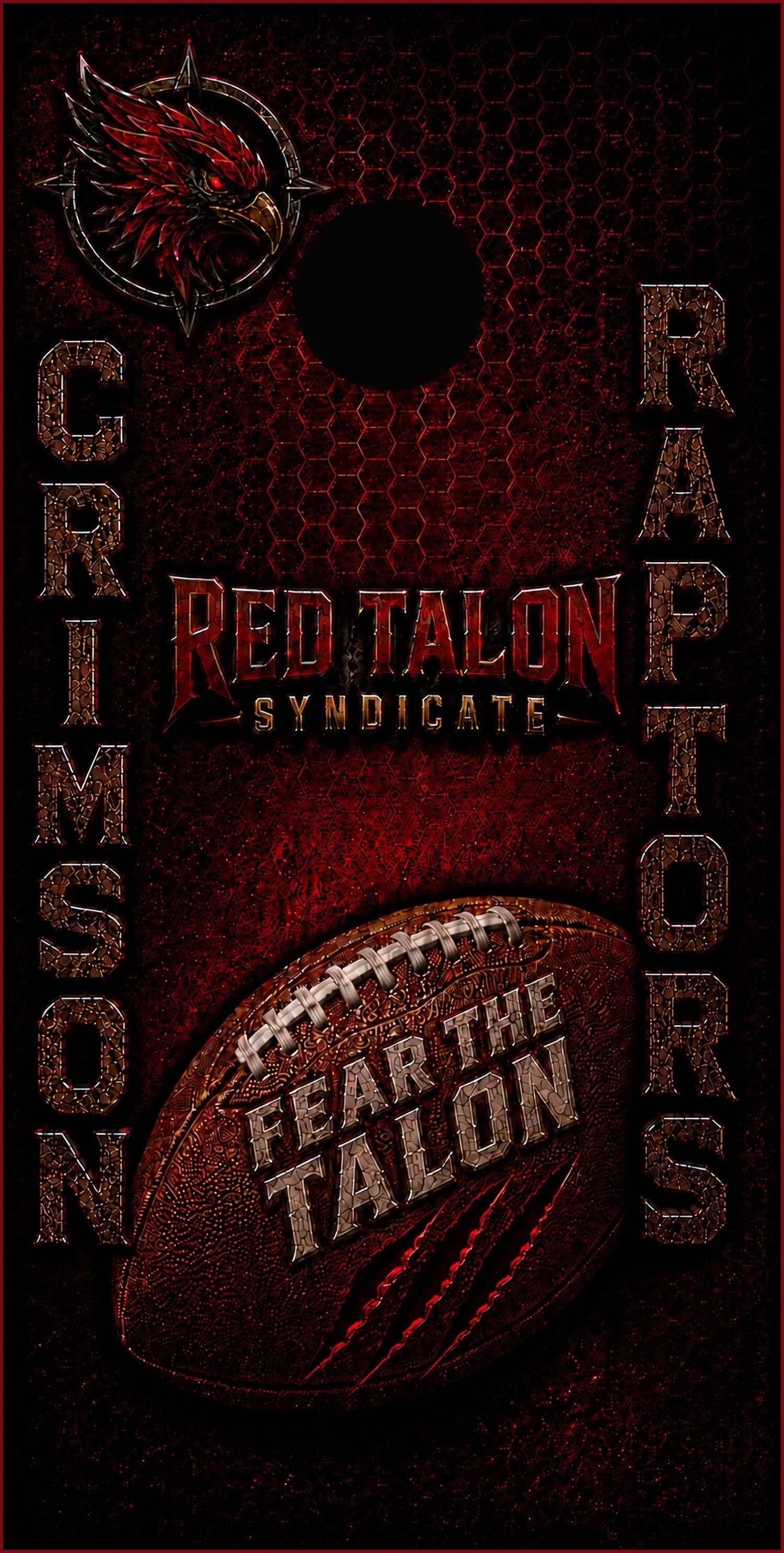 Red Talon Syndicate Sports Collection cornhole board wrap